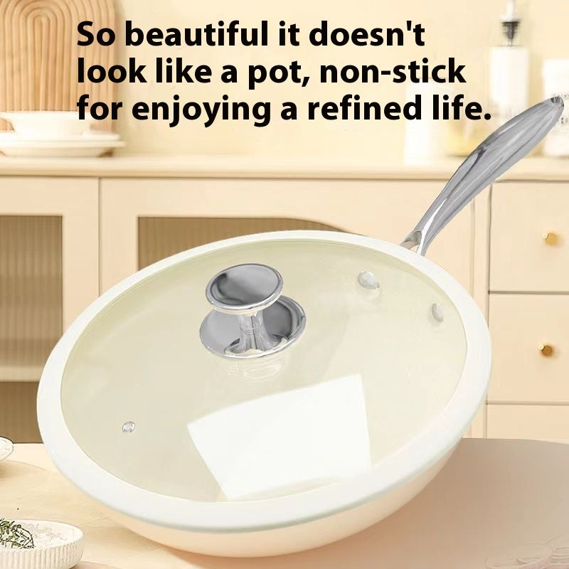 Household Portable Pebble Ceramic Stir Fry Non Stick Pan