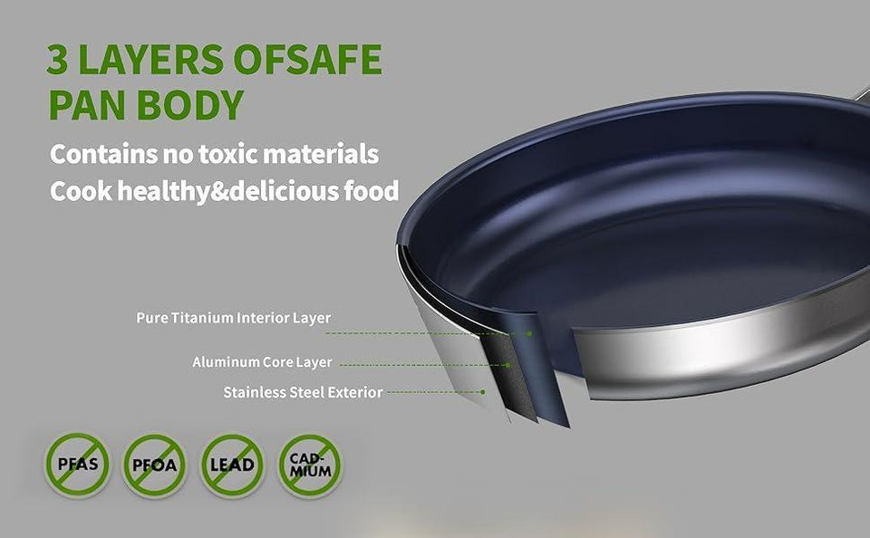 Titanium Alloy 10-Inch Non-Stick Frying Pan