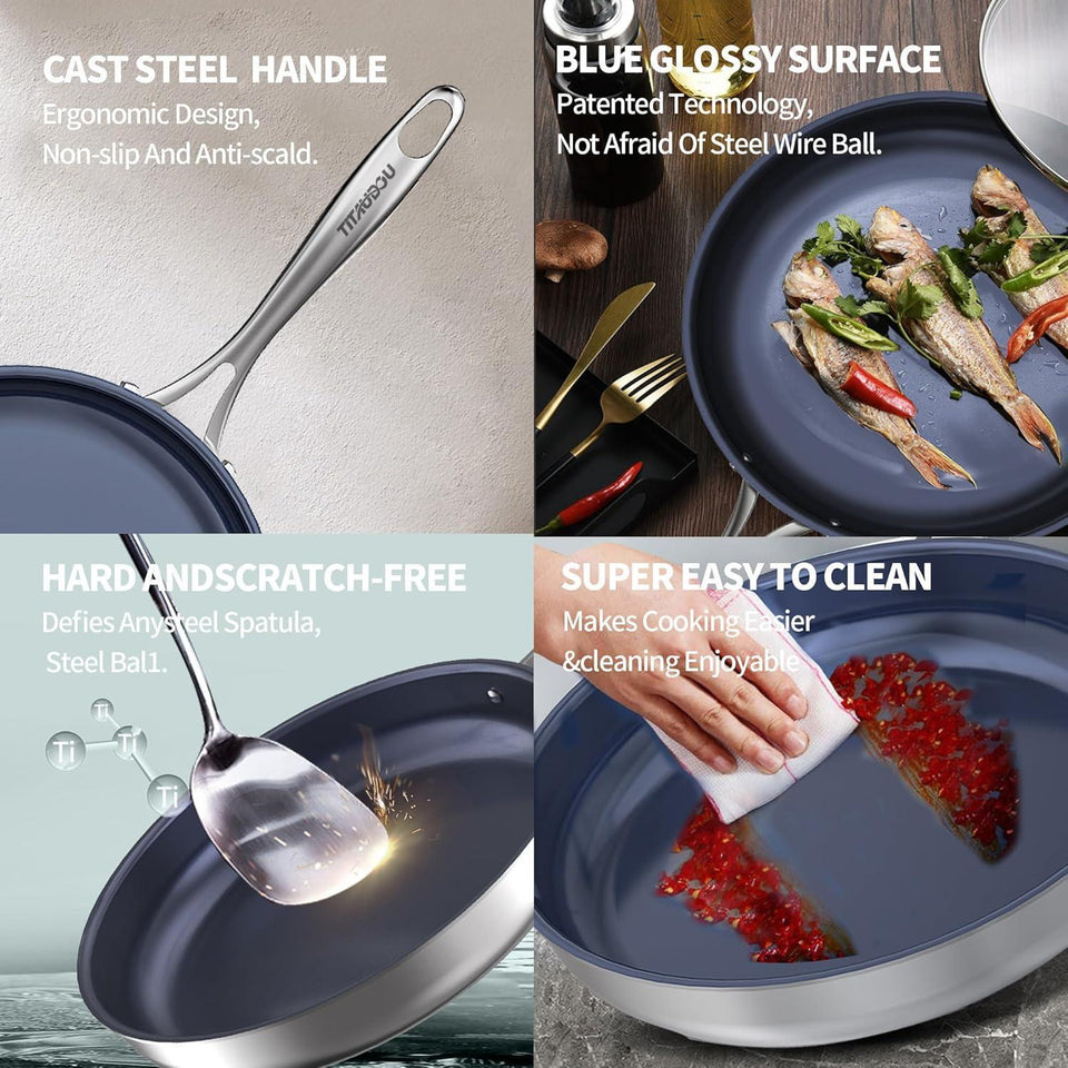 Titanium Alloy 10-Inch Non-Stick Frying Pan