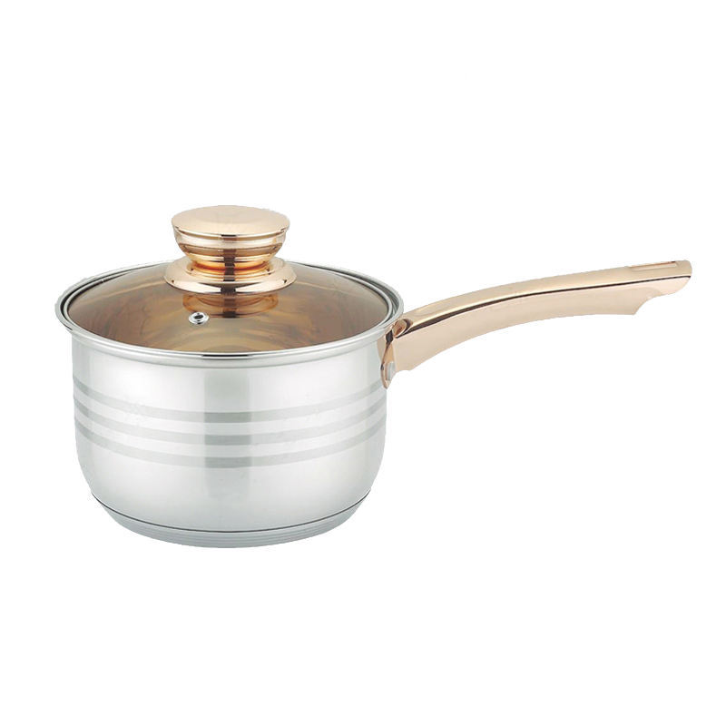 Gold Handle 12PCs Suit Seven-layer Double Bottom Set Pot