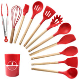 Silicone Spatula Soup Spoon Non-stick Pan High Temperature Resistant Kitchenware Suit